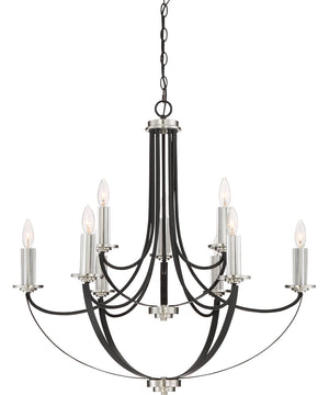 Alana 9-light Chandelier Mystic Black