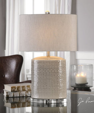 26"H Modica Taupe Ceramic Lamp