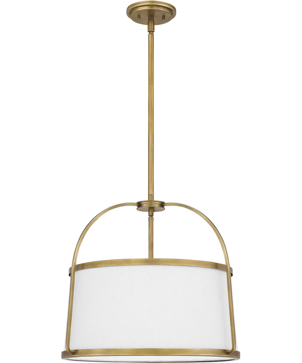 York 4-light Pendant Weathered Brass