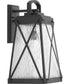 Creighton 1-Light Large Wall-Lantern Textured Black