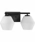 Copeland 2-Light Mid-Century Modern Vanity Light Matte Black
