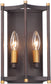 7"W Wellington 2-Light Wall Sconce Oil Rubbed Bronze / Antique Brass