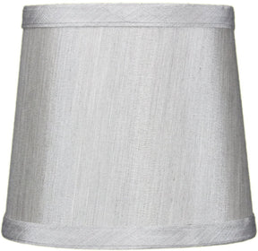 6"W x 5"H Grey Drum Chandelier Clip-On Lampshade
