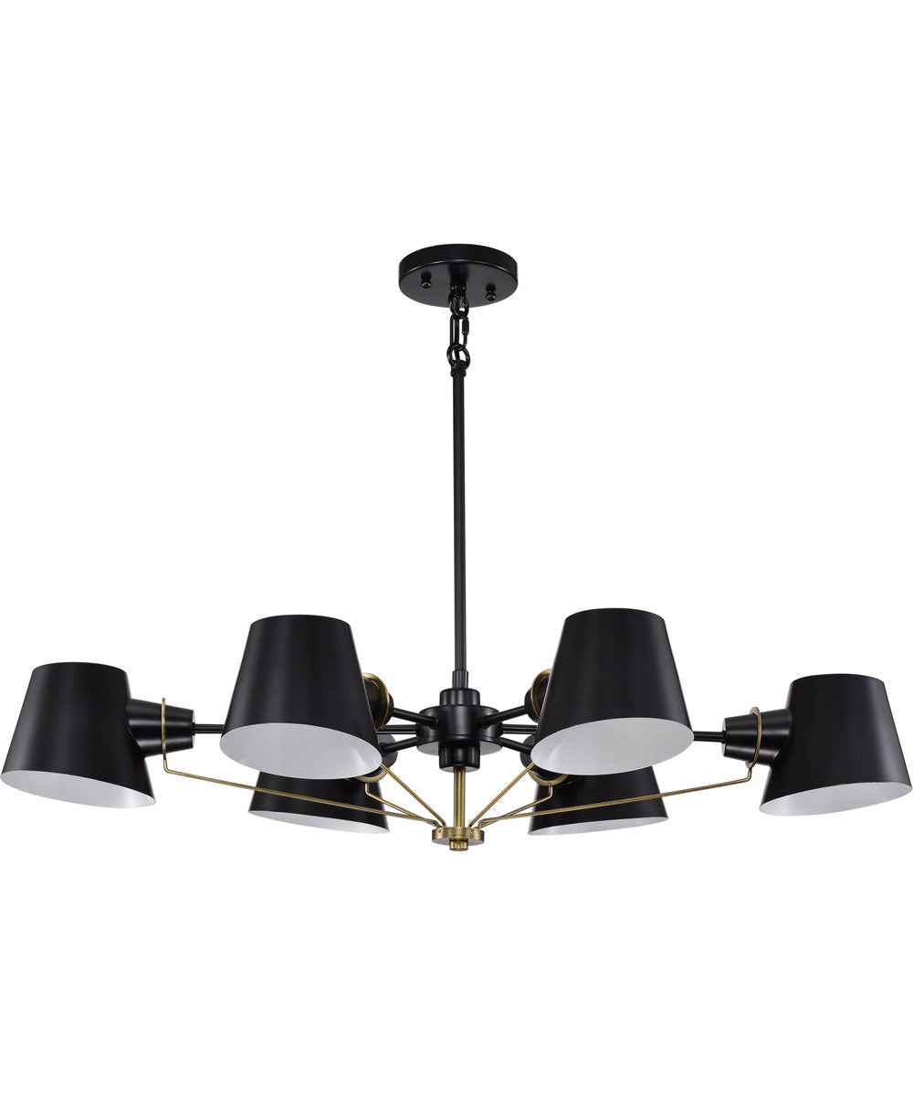 Baxter 6-Light Chandelier Black / Burnished Brass