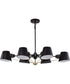 Baxter 6-Light Chandelier Black / Burnished Brass