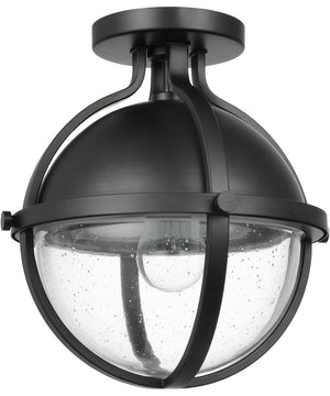 Lincoln 1-Light Close-to-Ceiling Matte Black