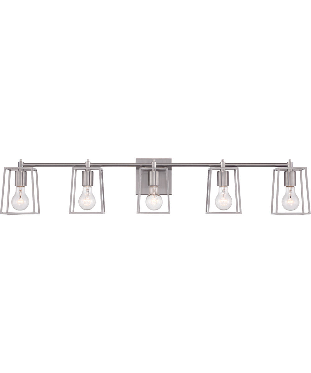 Dunn 5-Light Vanity Brushed Polished Nickel