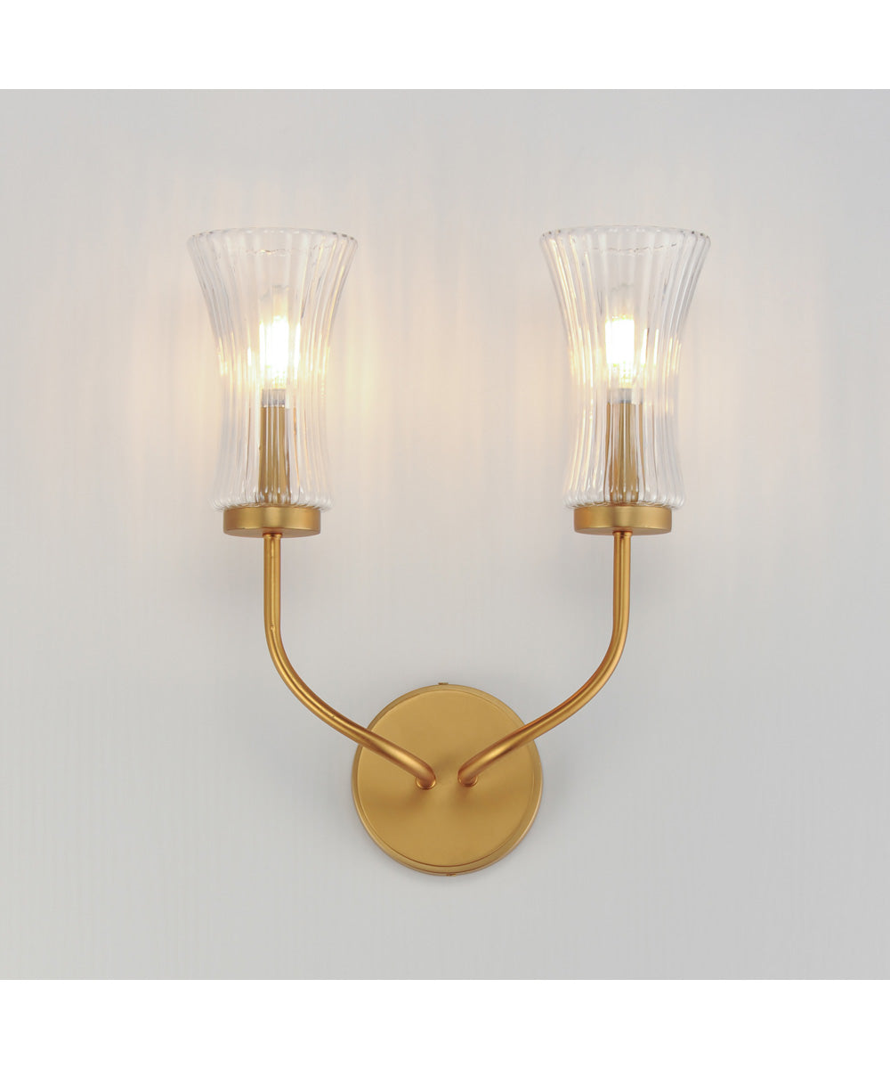 Camelot 2-Light Sconce Natural Aged Brass