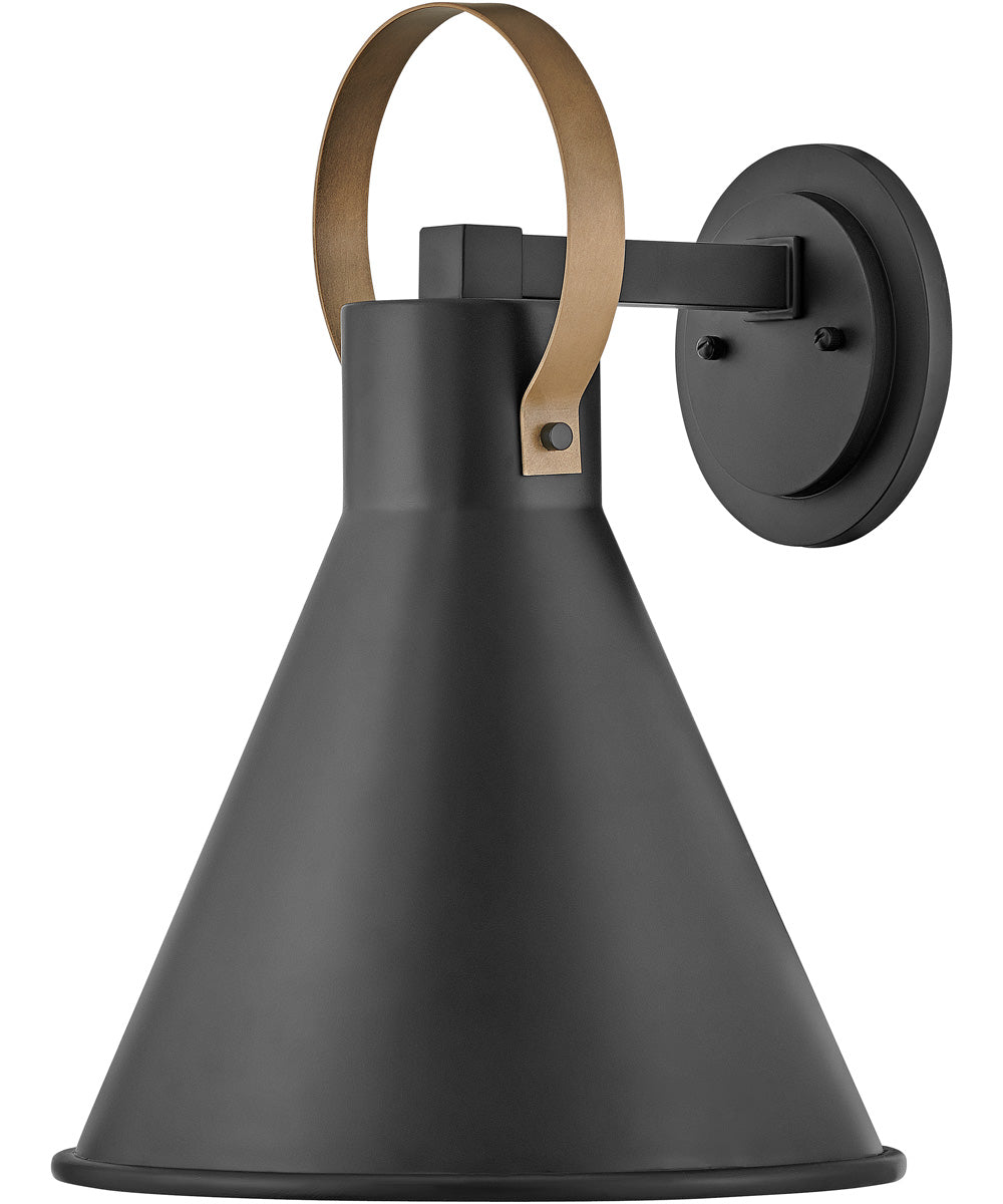 Winnie Coastal Elements  1-Light LED Medium Wall Mount Lantern in Museum Black