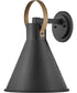 Winnie Coastal Elements  1-Light LED Medium Wall Mount Lantern in Museum Black