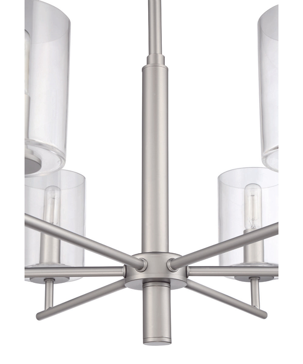 Hailie 6-Light Chandelier Satin Nickel