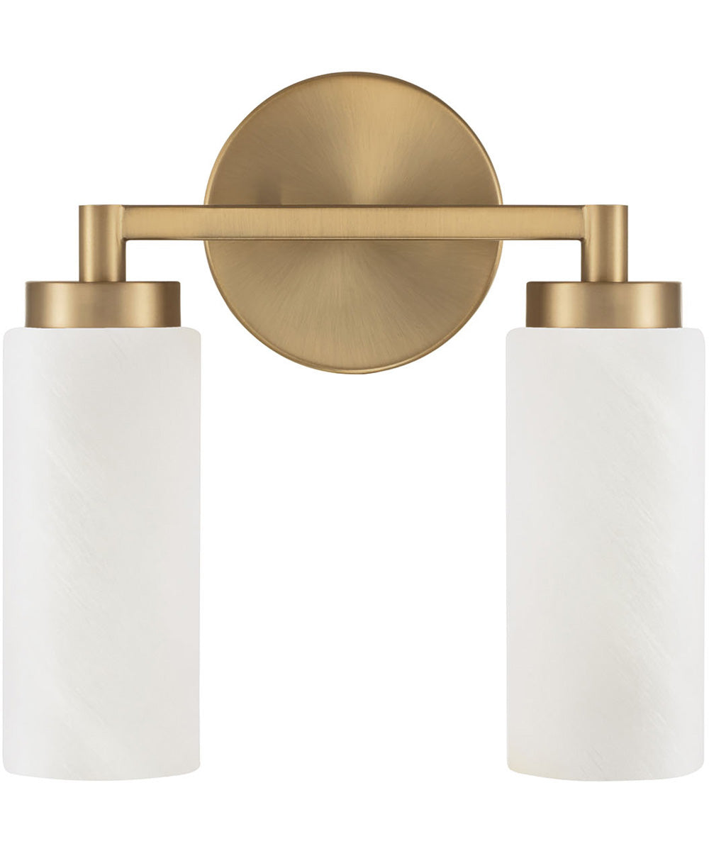 Alyssa 2-Light Vanity Aged Brass