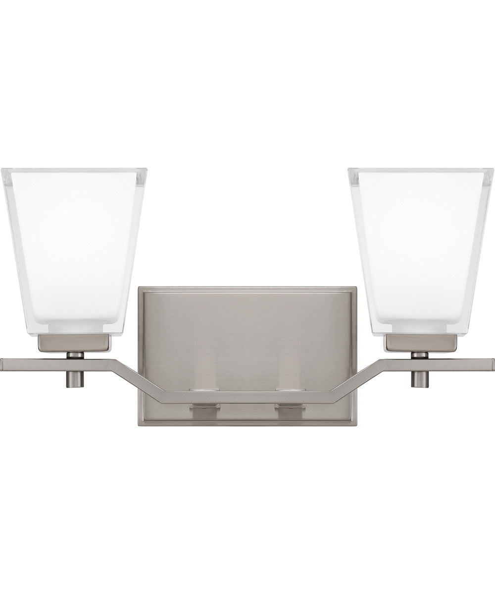 Myra Medium 2-light Bath Light Brushed Nickel