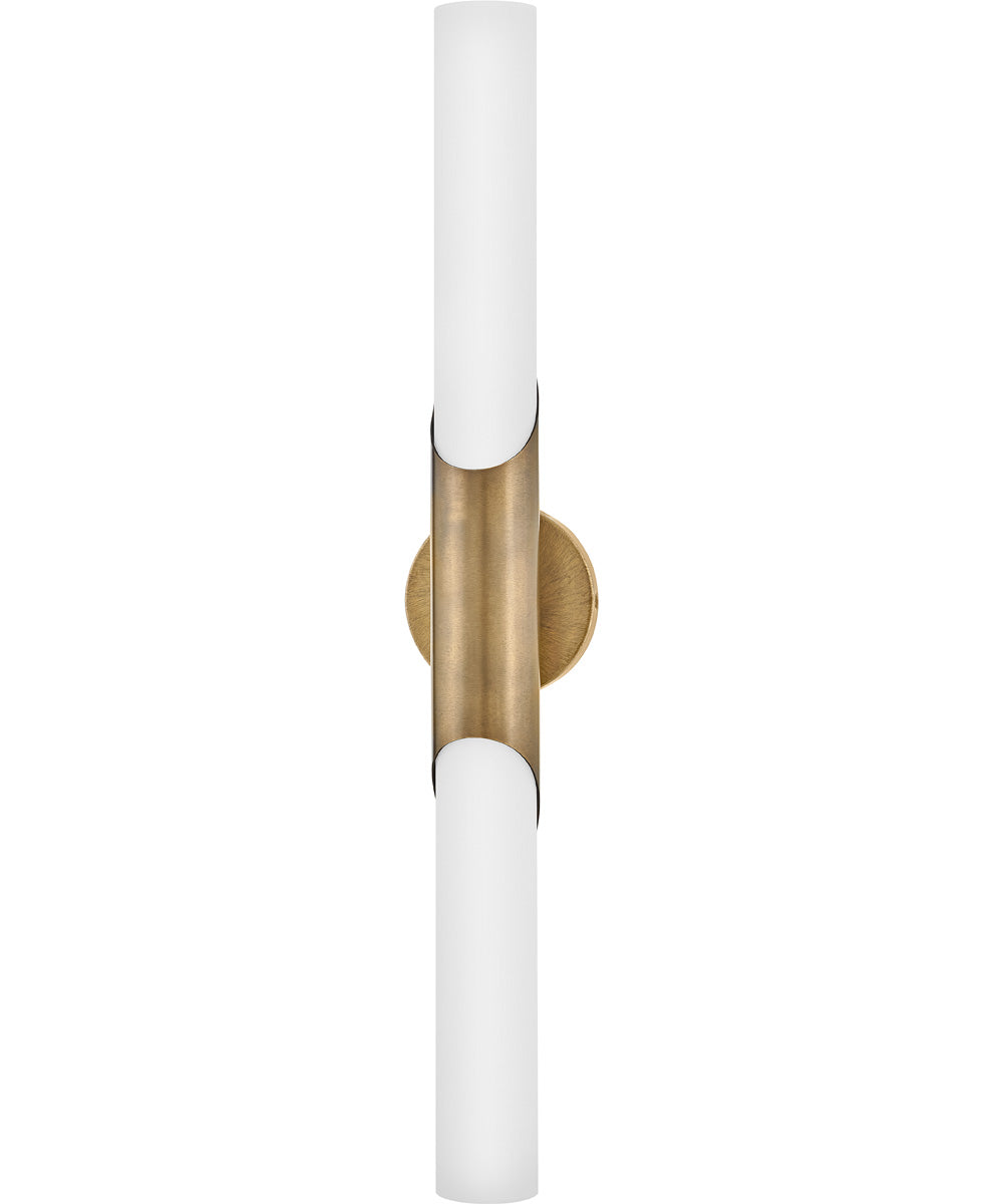 Grace LED-Light Large LED Vanity in Textured Heritage Brass