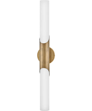 Grace LED-Light Large LED Vanity in Textured Heritage Brass