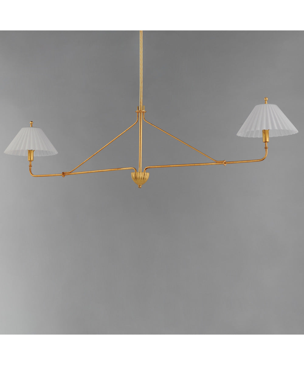 Kismet 2-Light Pendant Gold Leaf