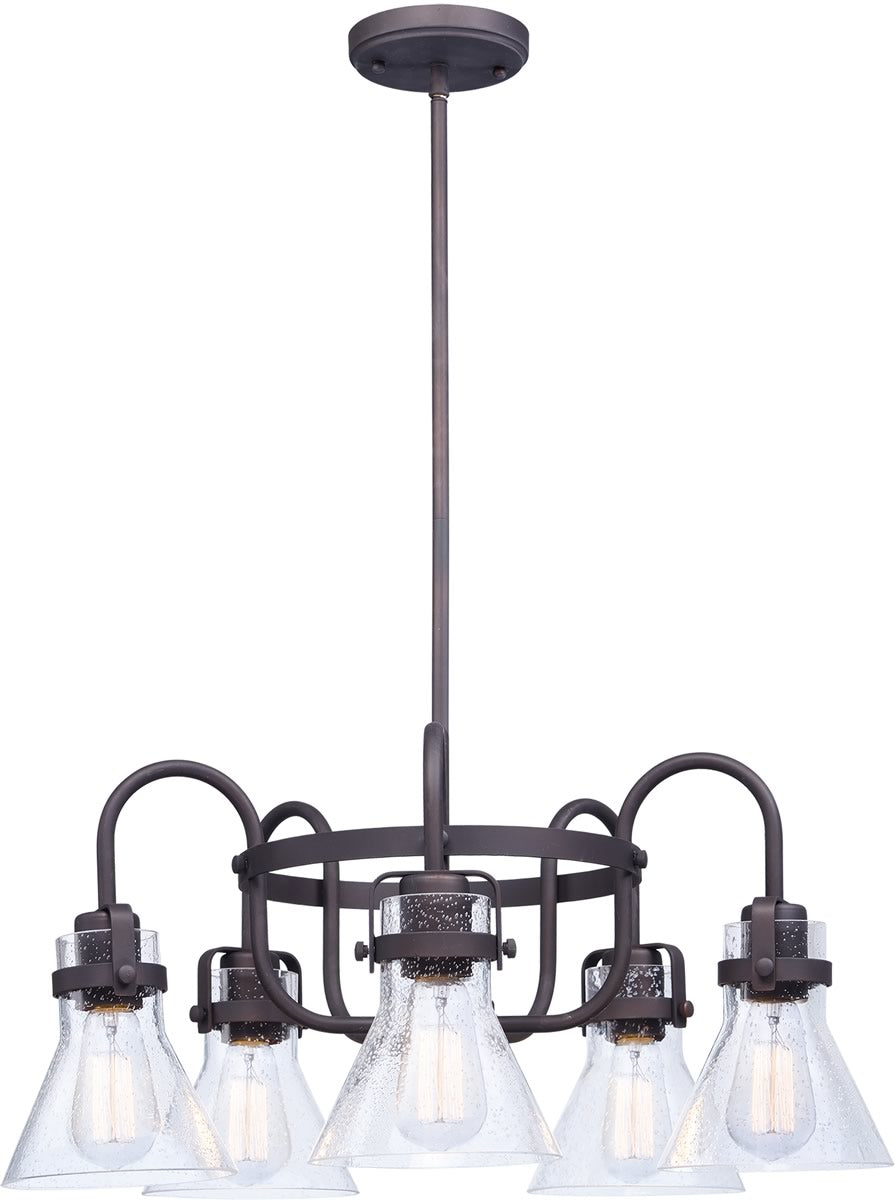 24"W Seafarer 5-Light Chandelier Oil Rubbed Bronze