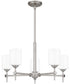 Aria 5-light Chandelier Antique Polished Nickel