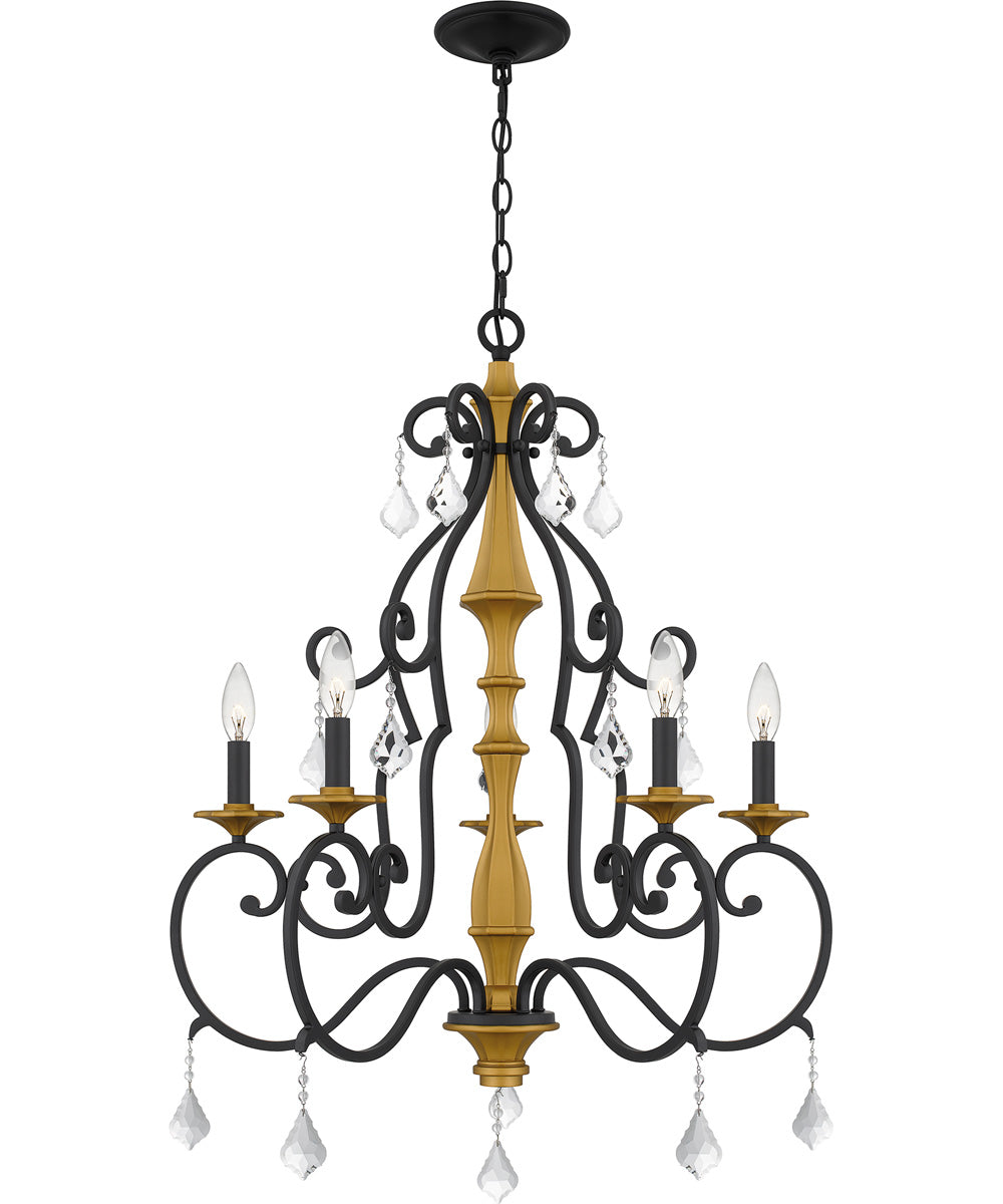 Althea 5-light Chandelier Matte Black