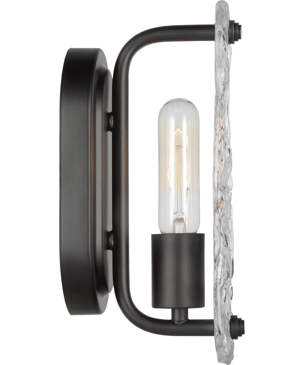 Glacier 1-Light Vanity & Wall Matte Black