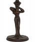 15" High Green Tiffany Pond Lily Nouveau Lady Accent Lamp