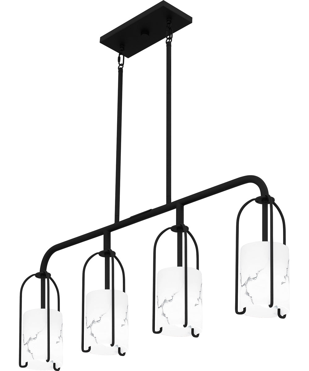 Fairbanks Medium 4-light Island Light Matte Black