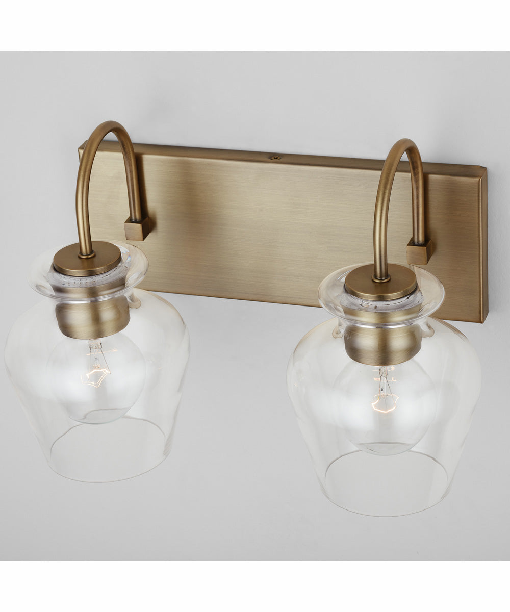 Danes 2-Light Vanity Aged Brass