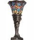 16" High Tiffany Peacock Feather Mini Lamp