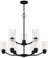 Acacia 9-light Chandelier Matte Black