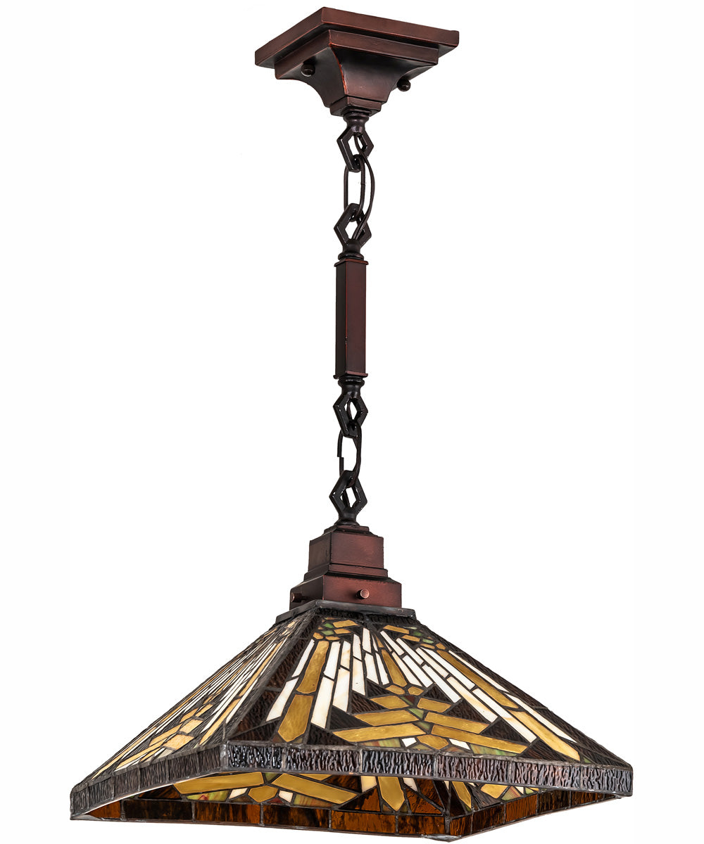 14" Square Nuevo Mission Pendant