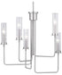 Rainey 5-Light Clear Fluted Ribbed Glass Modern Chandelier Light Brushed Nickel