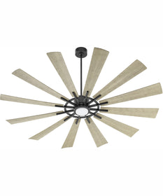 72" Cirque 1-light LED Patio Ceiling Fan Matte Black