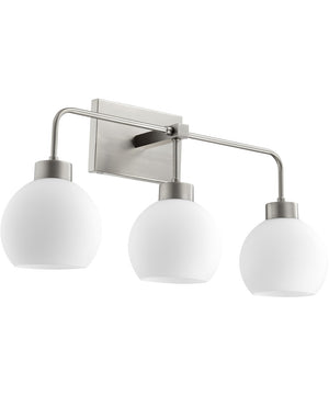 24"W Lacy 3-light Bath Vanity Light Satin Nickel