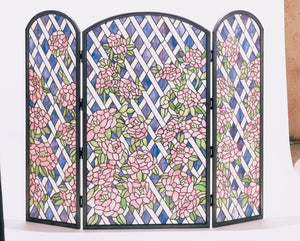 34"H x 40"W Rose Trellis Fireplace Screen