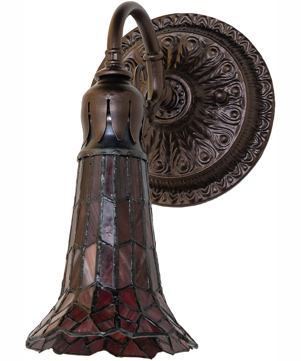 5.5" Wide Stained Glass Pond Lily Wall Sconce