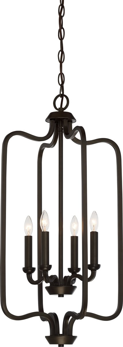 14"W Willow 4-Light Pendant Forest Bronze