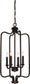 14"W Willow 4-Light Pendant Forest Bronze