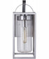 Neo 1-Light Outdoor Wall Lantern Satin Aluminum
