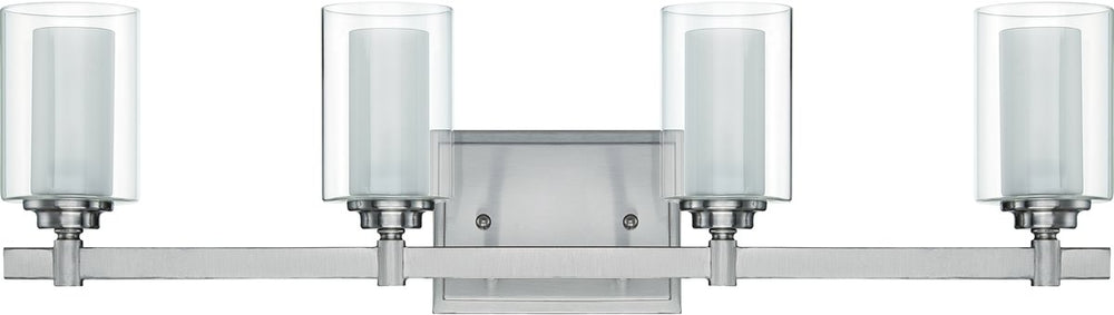 27"W Celeste 4-Light Bath Vanity Light Brushed Polished Nickel