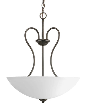 Heart 3-Light Inverted Pendant Antique Bronze