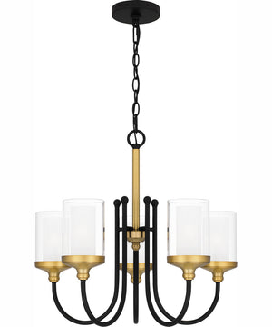 Rowland 5-light Chandelier Matte Black