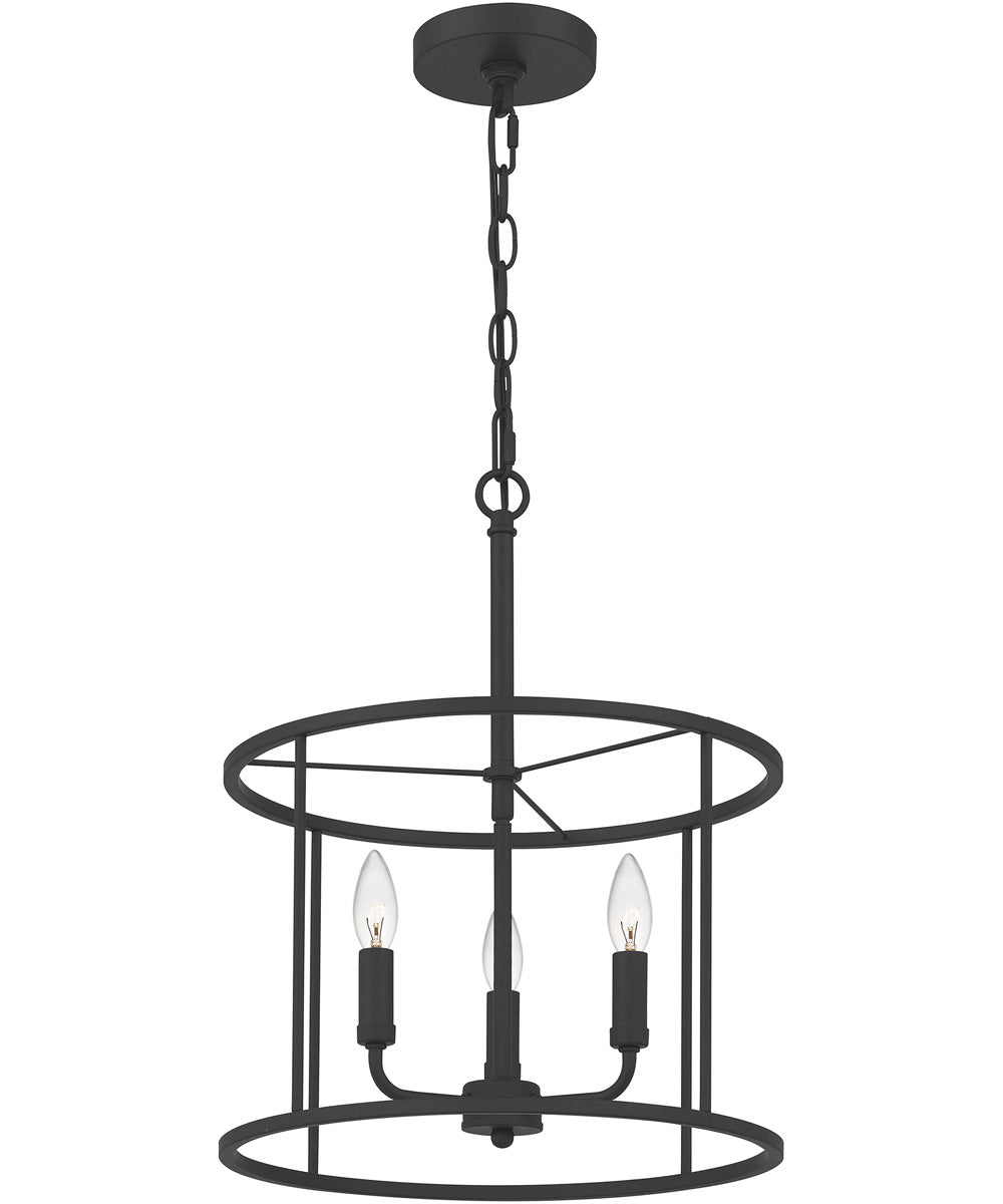 Abner 3-light Pendant Matte Black