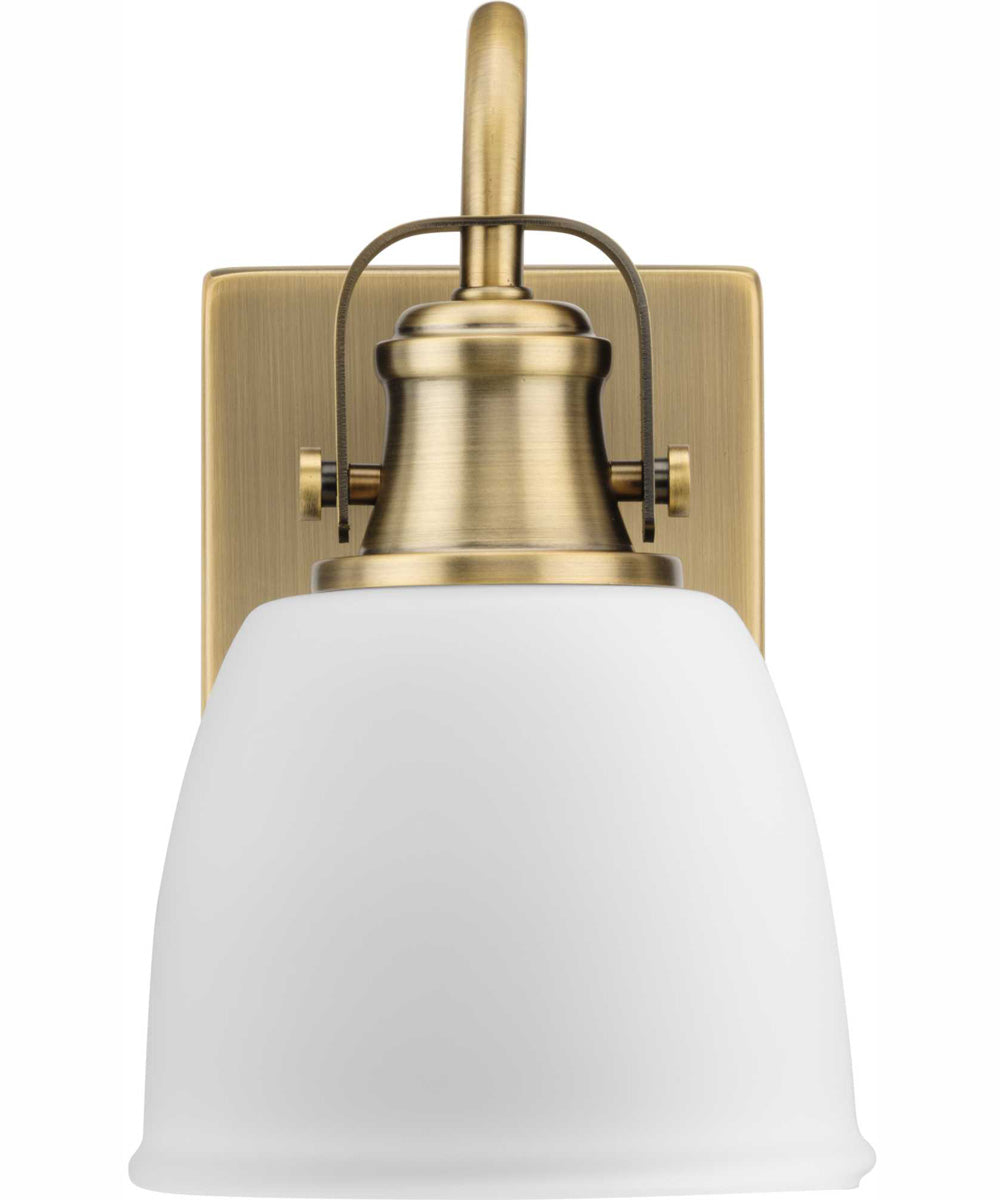 Preston 1-Light Coastal Bath Vanity Light Vintage Brass