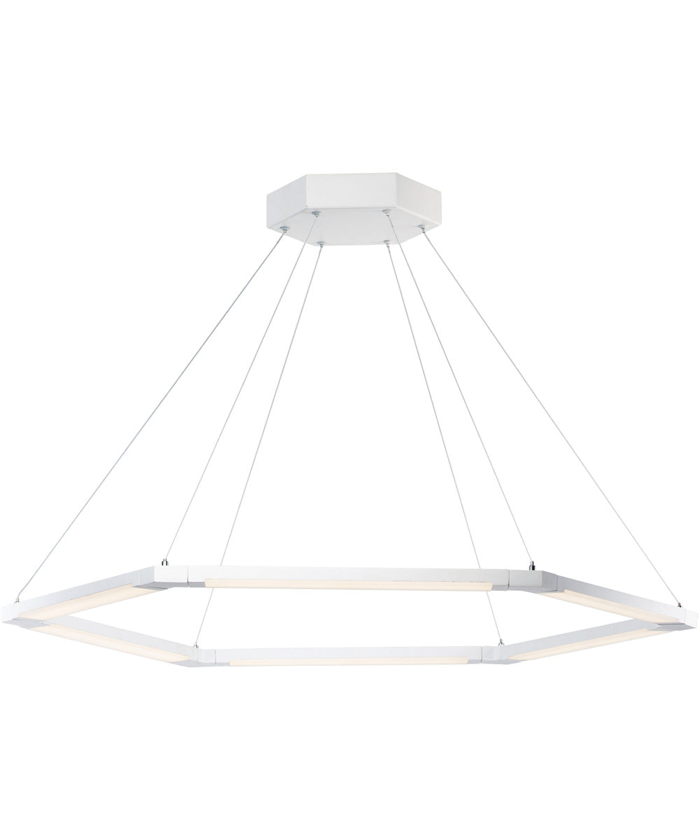 36"W Rotator 6-Light LED Pendant Matte White