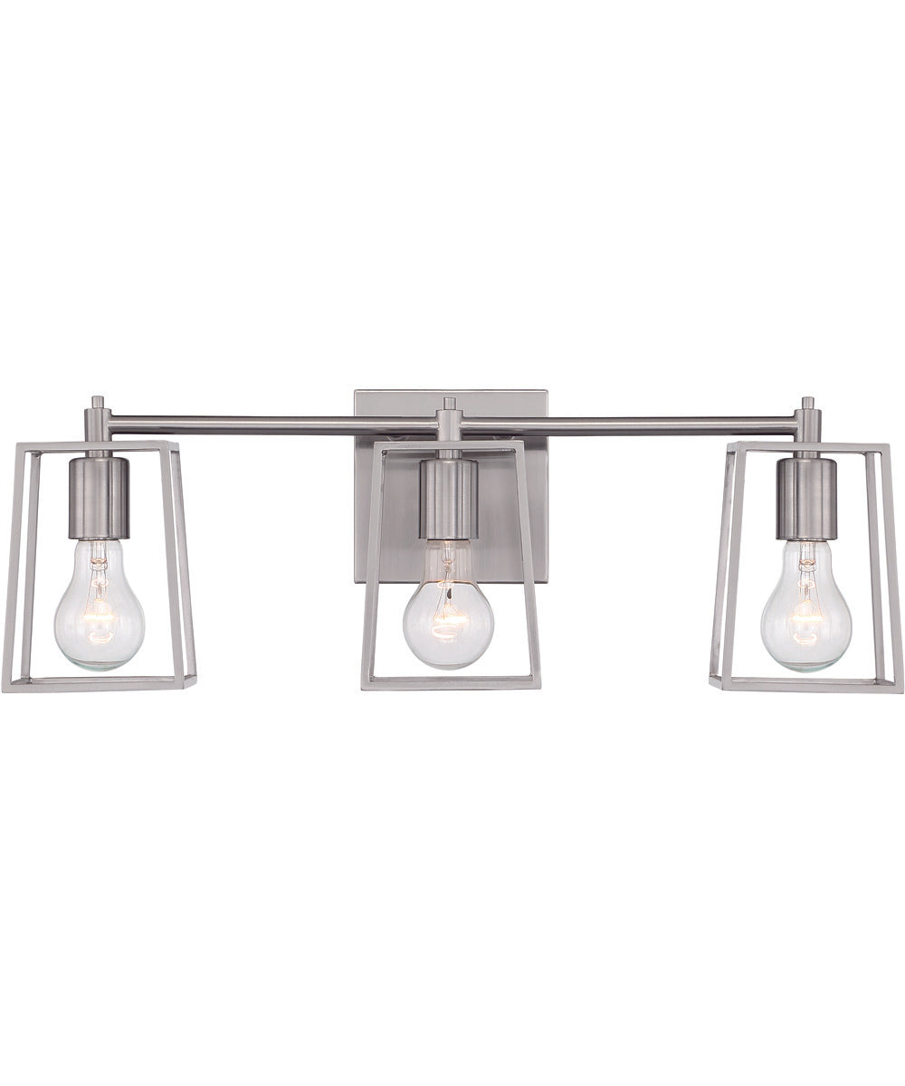 Dunn 3-Light Vanity Brushed Polished Nickel