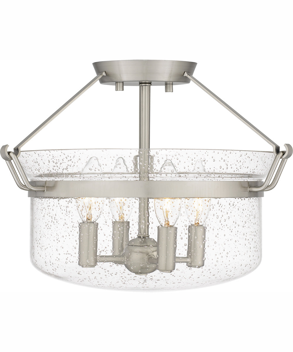Quoizel Semi-Flush Mount Medium 4-light Semi Flush Mount Brushed Nickel
