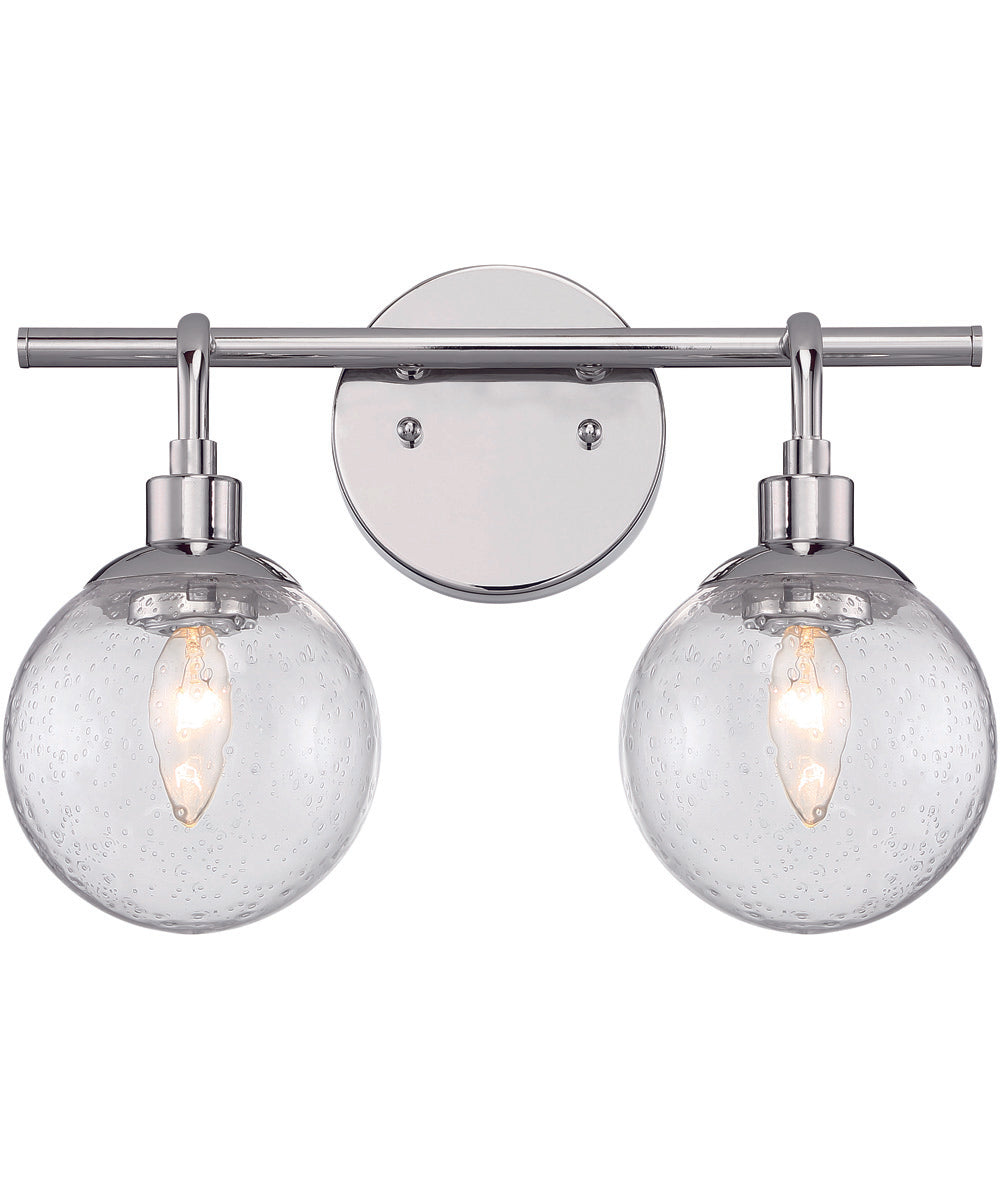 Que 2-Light Vanity Chrome