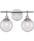 Que 2-Light Vanity Chrome