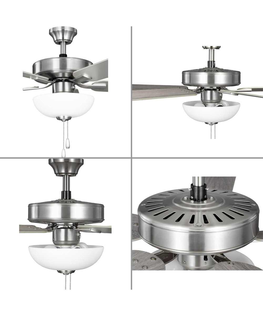 AirPro 52 in. 5-Blade Transitional Ceiling Fan with Light Brushed Nickel