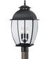 Bain Large 3-light Outdoor Post Light Mystic Black